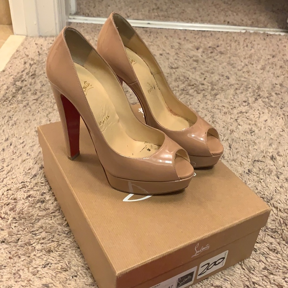 Christian Louboutin Altanana 140 Nude Patent Sz37
